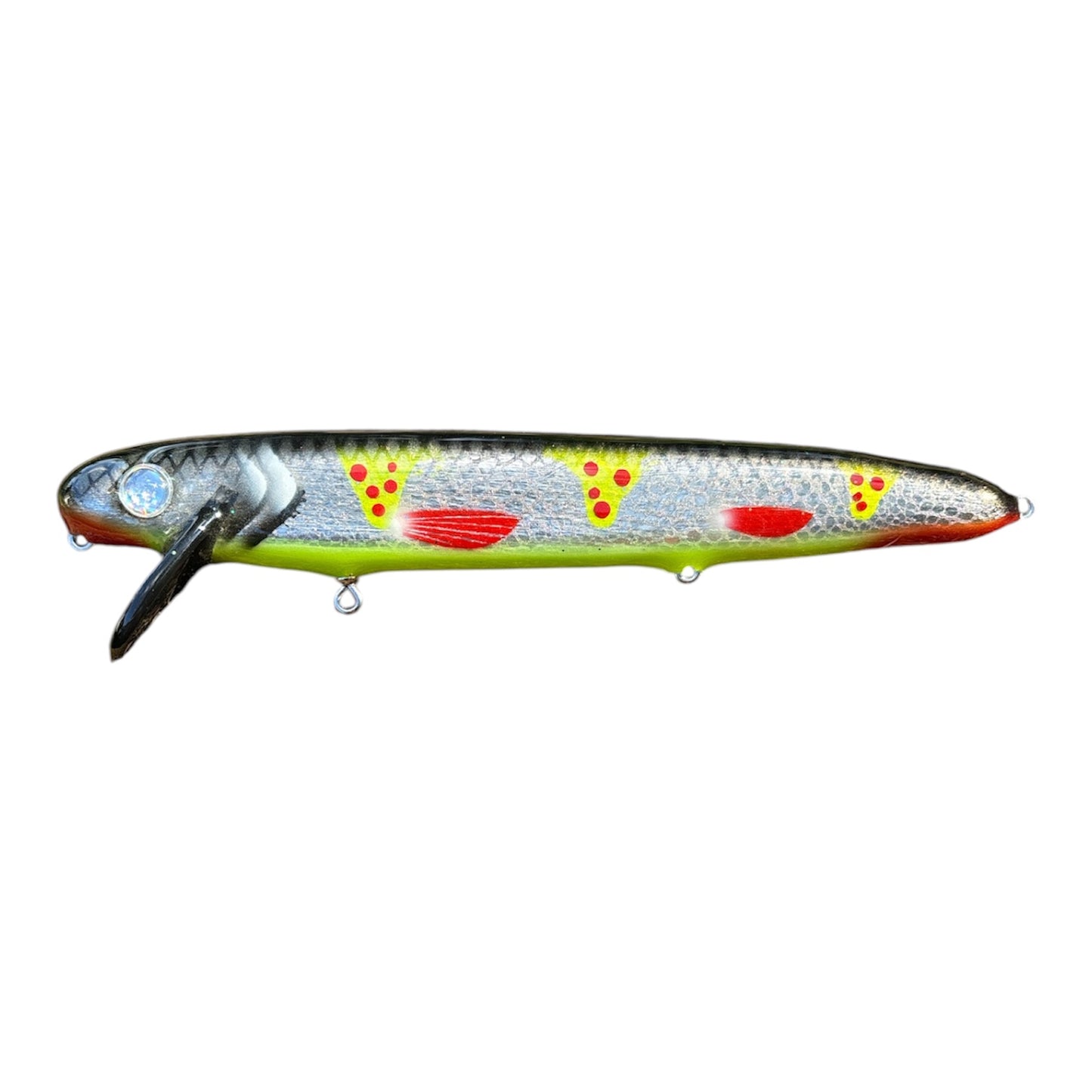 Raskaren 19V2, 20 cm med rasselkammare – Hantverksmässig wobbler för gös och gäddfiske